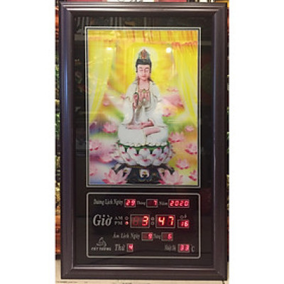 Tranh lịch vạn niên , Phật Bà Quan Âm 3D - 802