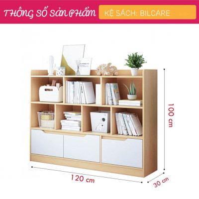 Kệ sách bằng gỗ thiết kế hiện đại SMLIFE Bilcare