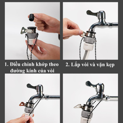 Đầu Nối Vào Vòi Nước Tăng Áp Lực Lutian Đầu Nối Hút Nước Vào Máy Dùng Trong Hệ Thống Tưới Tiêu, Phun Rửa Xe – Hàng Chính Hãng