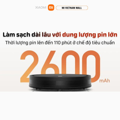 Robot Hút Bụi Lau Nhà Xiaomi Robot Vacuum E5 Black - Hàng Chính Hãng