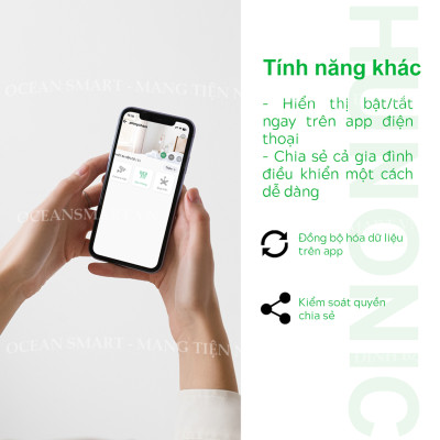 Công Tắc Cảm Ứng HUNONIC Luxury, Công Tắc Thông Minh Bluetooth Mesh Viền Vàng Hình Chữ Nhật - HNLUXC