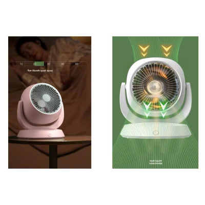 Quạt Tích Điện F3 Xoay 180 Độ Để Bàn - 3 Cấp Độ Gió, Mini Sạc Type C - HÀNG CHÍNH HÃNG MINIIN