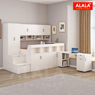 Giường tầng thấp ALALA161 đa năng/ Miễn phí vận chuyển và lắp đặt/ Đổi trả 30 ngày/ Sản phẩm được bảo hành 5 năm từ thương hiệu ALALA/ Chịu lực 700kg