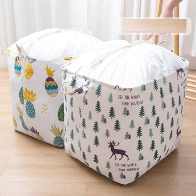 Combo Túi Bạt Đựng Quần Áo, Chăn Mền [CHỌN 1C, COMBO 2C] (Giao Ngẫu Nhiên) Chống Thấm Nước, Bộ Giỏ Sọt Đựng Đồ Dơ Họa Tiết Vintage