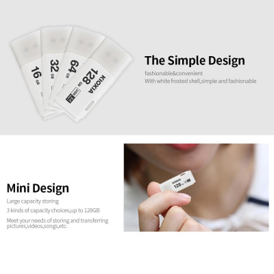 Ổ cứng di động 64GB U301 USB 3.2 Kioxia (Trắng)