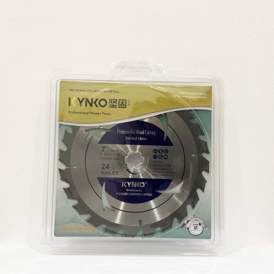 LƯỠI CƯA GỖ TCT CHUYÊN NGHIỆP 24 RĂNG đường kính phi Ø 180mm KYNKO WGZ180024PT20