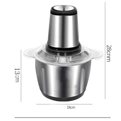 Máy Xay Thịt Đa Năng Cối Inox 2 Lít Dao Thép 4 Lưỡi