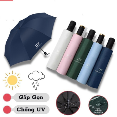 Dù che mưa nắng ,vải dù với  2 lớp chống tia UV , chống thấm nước , tay cầm chắc chắn , màu sắc trẻ trung , hiện đại , xếp gọn là phụ kiện che   mưa , nắng 