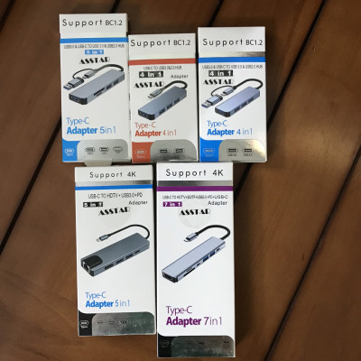 Hub Type C, Hub USB 3.0 5in1, Cổng Chuyển Đổi Type C To HDMI/HDTV, USB 3.0, RJ45, PD, Type C dành cho Mac book, Laptop, PC - Hàng Chính Hãng