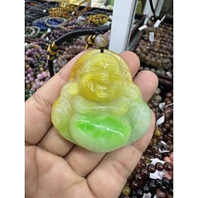 Mặt dây chuyền phật Di Lặc đá ngọc cẩm thạch