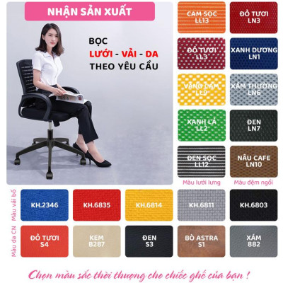Ghế văn phòng chân quỳ bọc da SMLIFE Phillip