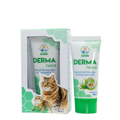 BOSSEN - Derma Herbal for Cat Kem Bôi Thảo Dược cho Mèo bị Nấm Da - Tuýp 20g