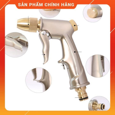 ️ Bộ dây vòi xịt nước rửa xe, tưới cây , tăng áp 3 lần, loại 7m, 10m 206701-1 đầu đồng,cút+ mở chai
