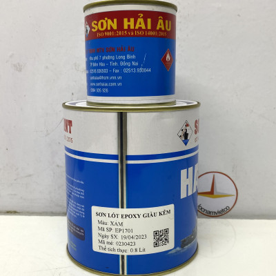 Sơn epoxy lót giàu kẽm Hải Âu EP701 1L/Bộ