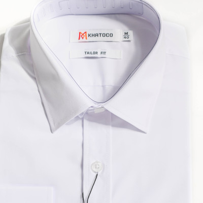 Áo sơ mi tay dài màu trắng Khatoco