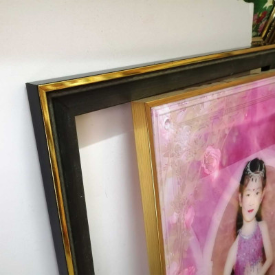 Bộ tranh gương 3 bức. Chất liệu bề mặt gồm 2 lựa chọn PVC hoặc mica trong suốt, 2 lựa chọn viền khung ms: 231359202L1