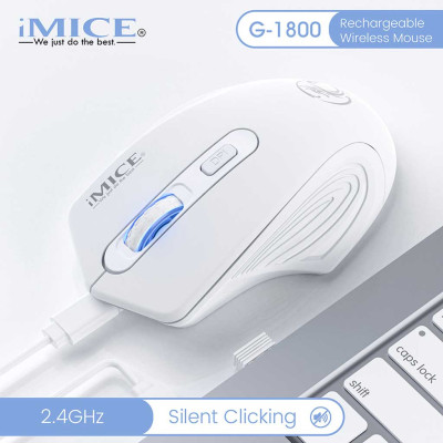 Chuột gaming không dây bluetooth sạc pin HXSJ G-1800 cho game thủ chơi game chuyên nghiệp kết nối Wireless 2.4G - Hàng chính hãng