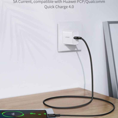 Ugreen UG80370US300TK 1.5M 100W c-c hỗ trợ QC4.0 5A Cáp sạc nhanh - truyền dữ liệu 2 đầu USB-C dây nhựa Màu Trắng - HÀNG CHÍNH HÃNG