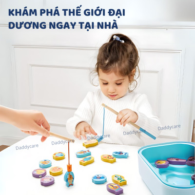 Bộ câu cá cho bé nam châm bằng gỗ Mideer Magnetic Fishing Toy