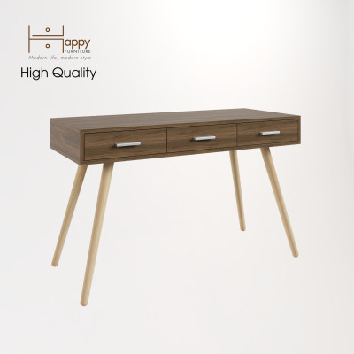 [Happy Home Furniture] OSRI, Bàn làm việc 3 ngăn - chân gỗ chéo ,  120cm x 50cm x 75cm ( DxRxC), BAN_003