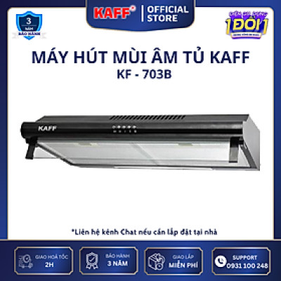 Máy hút mùi âm tủ màu đen 700mm KAFF KF-703B - Hàng Chính Hãng