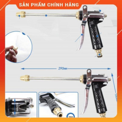️ Bộ dây vòi xịt nước rửa xe, tưới cây , tăng áp 3 lần, loại 20m 206318 đầu đồng, cút,nối vàng