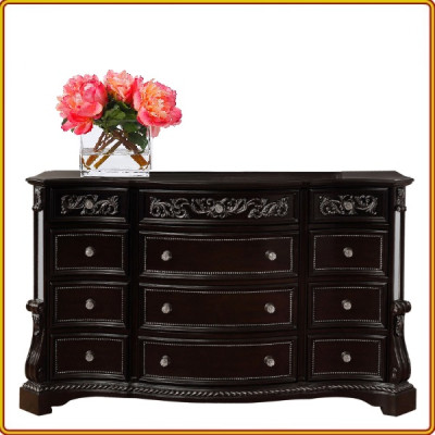 Tủ 12 ngăn kéo Tundo màu nâu 177 x 50 x 103 cm