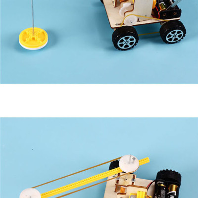 Đồ Chơi Lắp Ráp Robot Lau Nhà, Đồ Chơi Gỗ Xe Oto Quét Dọn, Đồ Chơi Khoa Học Tự Làm J-50 DIY Wood Steam - Chính Hãng BABYBOSS + Tặng Kèm 01 Tranh Ghép Bằng Gỗ