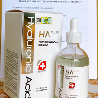 [KHUYẾN MÃI] Serum HA Plus Dưỡng Ẩm Căng Bóng Giảm Nếp Nhăn Hyaluronic Acid AWAKETHECELL 100ml