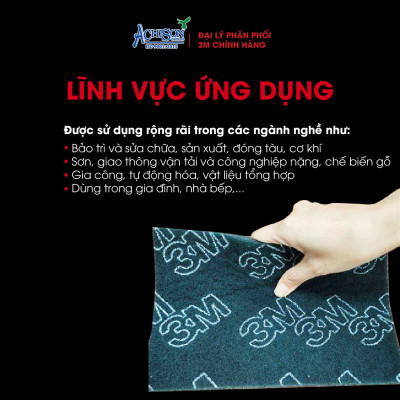 Nhám Bùi Nhùi 3M Scotch Brite Mighty Blue 11.5cm x 15.5cm - 1 túi 5 tấm