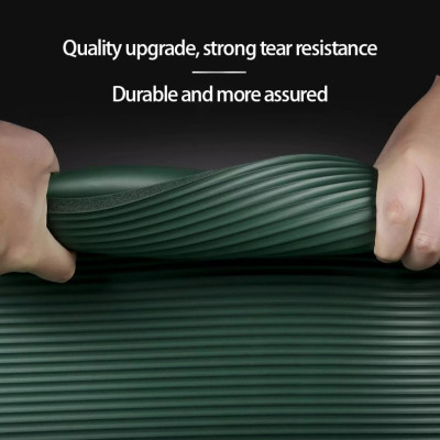 Thảm tập gym, thể hình, thể dục tại nhà, chống trơn trượt, độ bám ma sát cao + túi đựng dễ dàng di chuyển + dây buộc thảm chuyên dụng - giao màu ngẫu nhiên - thảm dày 2 lớp - Chính hãng dododios