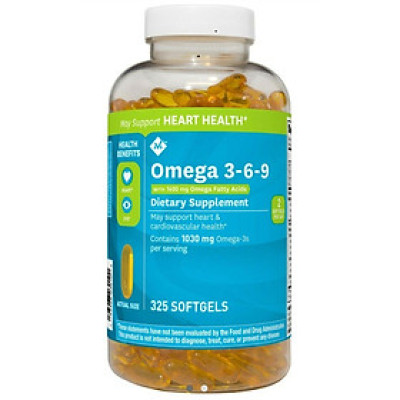 Dầu Cá Omega 369 Member’s Mark Supports Heart Health Mỹ tăng sức khỏe cho tim, não, khớp, mắt và cải thiện da khô - OZ Slim Store - 325v /Hộp