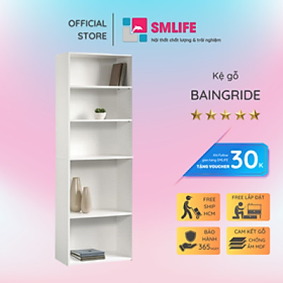 Kệ giá đỡ sách gia đình từ gỗ SMLIFE Baingride