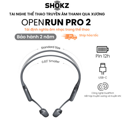 [MỚI] Tai Nghe Bluetooth Thể Thao Truyền Âm Thanh Qua Xương SHOKZ OPENRUN PRO 2 - Mini S821 - Bảo Hành 2 Năm - Hàng Chính Hãng