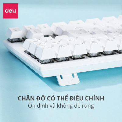 Bàn Phím Cơ Gaming Deli VS788 PRO LED RGB Chế Độ Nháy Cực Đẹp Khác Nhau, Phím Cơ Gõ Siêu Đã, Thiết Kế Nhỏ Gọn Tương Thích Với Laptop, PC, Máy Tính, Kiểu Dáng Gamer Game Thủ eSport Bàn Phím Văn Phòng - Hàng Chính Hãng 