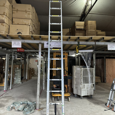 Thang Nhôm Rút Đơn - Đai Bọc Nhôm NIKITA - Nút Khoá Tự Động - Nhôm 6063 chuyên dụng, cứng cáp, chắc chắc, không gỉ