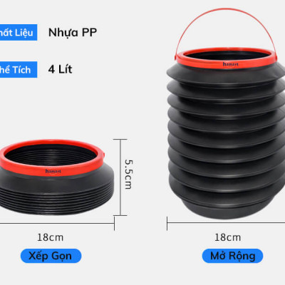 Thùng Rác Đa Năng Gấp Gọn Thùng Rác Để Ô Tô Dung Tích 4 Lít Tiện Dụng 