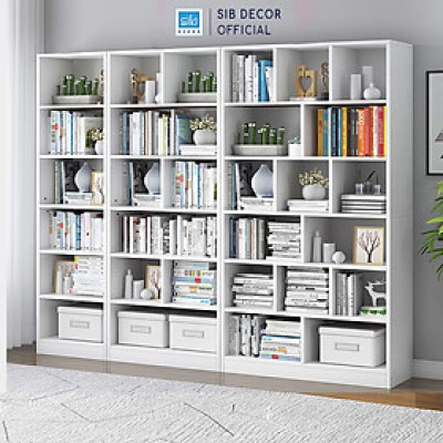 Giá Sách Gỗ Để Sàn Đơn Giản Thương Hiệu SIB Decor KSG0123