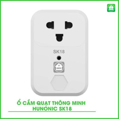 Ổ cắm Wifi Hunonic SK01 điều khiển mọi thiết bị từ xa bằng điện thoại, Hẹn giờ tự động, Chia sẻ người dùng, BH 12 tháng.