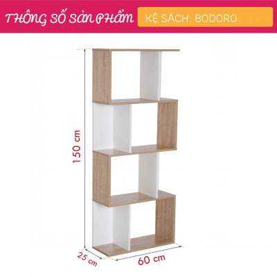 Giá đỡ sách hiện đại bằng gỗ công nghiệp MDF SMLIFE Bodoro