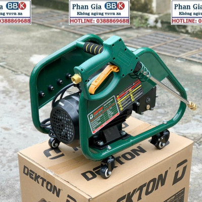 Máy Rửa Xe Công Nghiệp Dekton DK-HPW2350 - Công Suất 2350W - Có Chỉnh Áp - Motor Đầu Rời - Có Bánh Xe