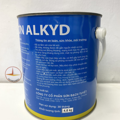 Sơn dầu Bạch Tuyết màu trắng mờ 4kg