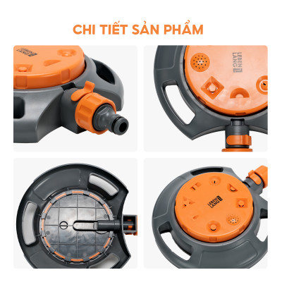 Đầu vòi phun nước tưới cây Lebenlang LBL3369, gồm 8 kiểu phun nước đa dạng khác nhau, thiết kế tiện dụng - hàng chính hãng