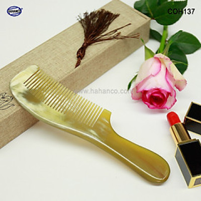 Lược sừng xuất Nhật (Size: L - 18cm) COH137 - Lược chuôi trơn tru đơn giản tiện ích - Chăm sóc tóc