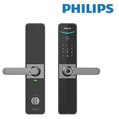 [ PHILIPS ] Bộ khóa cửa thông minh [ Gateway điều khiển từ xa, vân tay, thẻ từ, mật khẩu và chìa cơ ] Chính hãng-DDL610-5HBS 