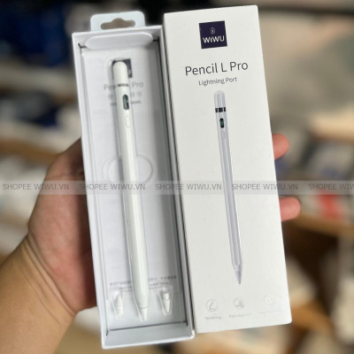 Bút cảm ứng chống tì tay Wiwu Pencil Pro IV Cho iPad Gen 10 2022 / Pro 11 “ , 12.9 inch / M1 /M2 , Air 4 / 5 , hiện thị pin - Hàng chính hãng