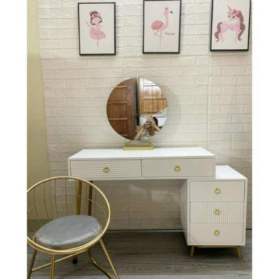 Hàng Siêu Cấp Bộ bàn ghế trang điểm: Bàn phấn hộp vuông 5 ngăn hiện đại kèm gương  - Giá Tại Xưởng