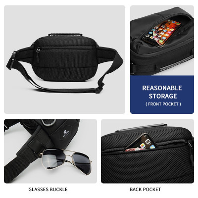 Túi đeo chéo ngực Ozuko chống thấm nước thời trang thể thao ngoài trời cho nam