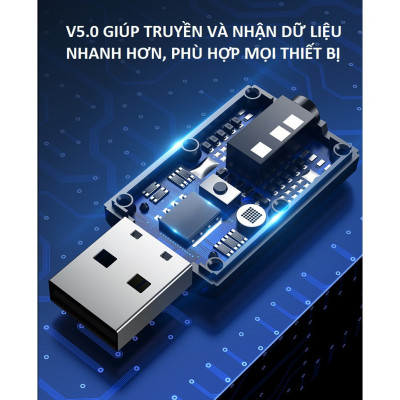 Thiết bị thu phát âm thanh Usb bluetooth 5.0 âm thanh đa chức năng jack cắm 3.5mm cho loa, ô tô tai nghe bluetooth biến loa thường thành loa Bluetooth, Không Dây 4 Trong 1 Cho Âmly Tivi Máy Tính Laptop Kết Nối Điện Thoại Nghe Gọi Rảnh Tay - Hàng Nhập Khẩu