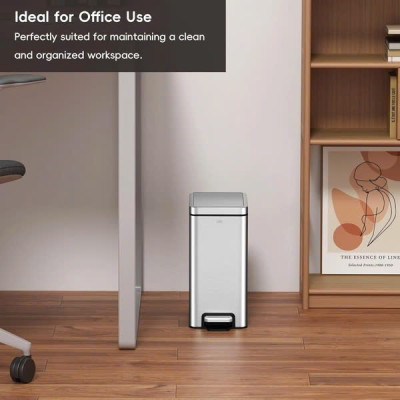 Thùng rác chống bám vân tay EKO Stella Slim Step EK9380MT-30L Made in EU